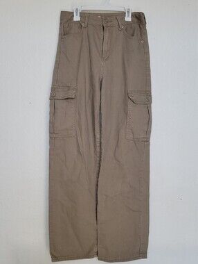 Wide Leg Cargo Pants in Taupe